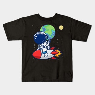 Astronaut ride a Rocket Kids T-Shirt